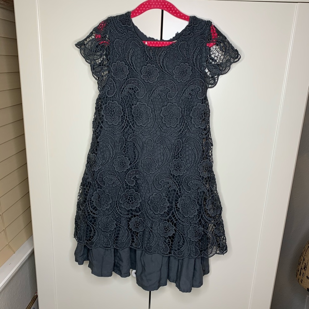 Zara Girls Soft Collection Lace Overlay Dress